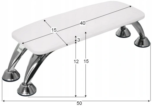 Podkładka Podpórka pod dłoń manicure gąbka biała