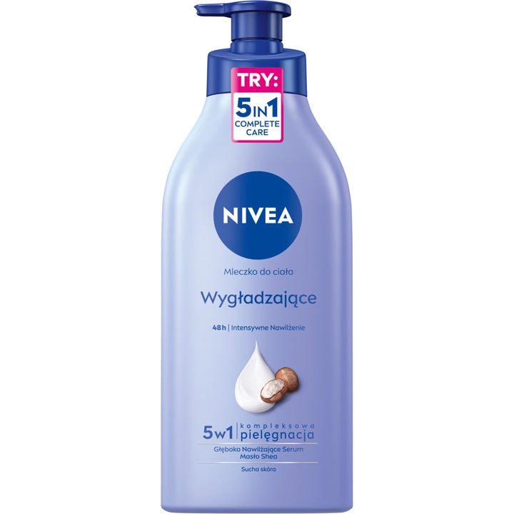 NIVEA WYGŁADZAJĄCE MLECZKO DO CIAŁA Z POMPKĄ DO SKÓRY SUCHEJ 625ML