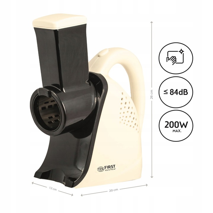 Szatkownica elektryczna do warzyw tarka 4 KOŃCÓWKI =First Austria=