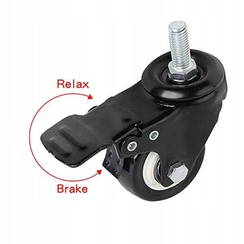 ZESTAW JEZDNY KÓŁKA OBROTOWE 50mm KOŁA MEBLOWE ŚRUBA M8 4szt Z