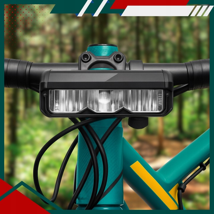 LAMPKA ROWEROWA PRZEDNIA LED NA PRZÓD KIEROWNICĘ ROWERU MOCNA USB 1200lm