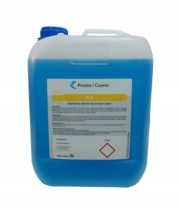 Płyn do mycia szyb okien i luster P-9 5L + 1L