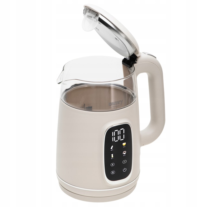 Czajnik Elektryczny 2200W Szklany beżowy Panel LED Mocny Camry CR1383