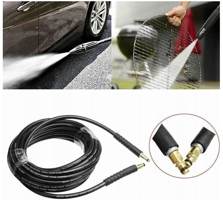 WĄŻ DO MYJEK CIŚNIENIOWYCH KARCHER K2 K3 K4 K5 K6 K7 CLICK-CLICK 10m