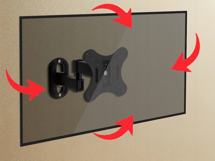 UCHWYT DO TELEWIZORA MONITORA 13-32 CALE ścienny obrotowy regulowany