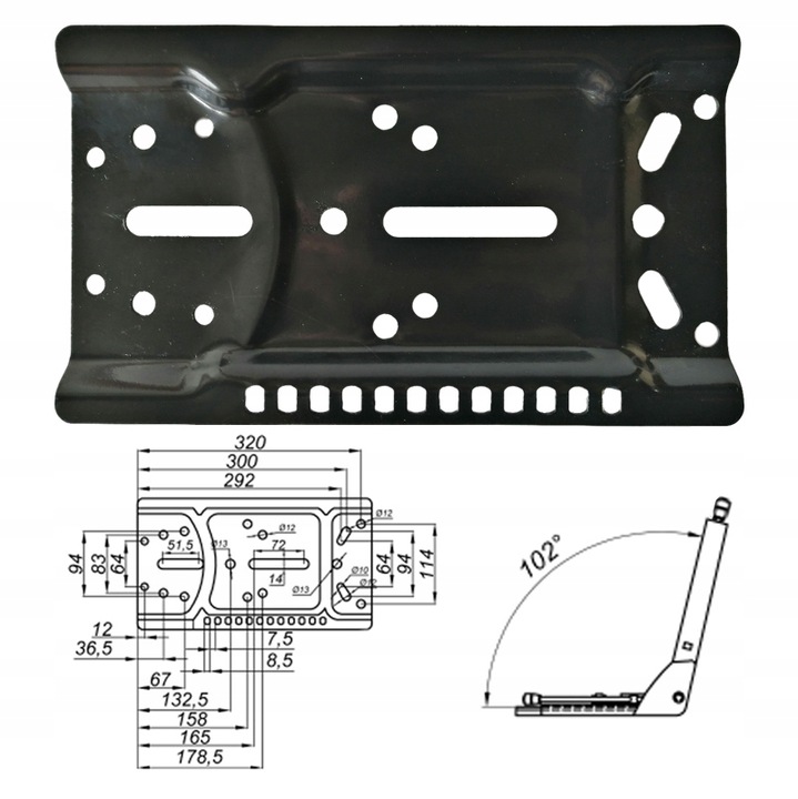 SIEDZENIE DWUCZĘŚCIOWE Z PODSTAWĄ C-330 C-360 360-3P CZARNE UNIWERSALNE URS