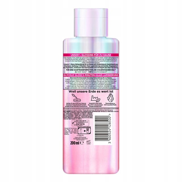 LOREAL ELSEVE GLYCOLIC GLOSS kuracja laminująca do włosów 200 ml