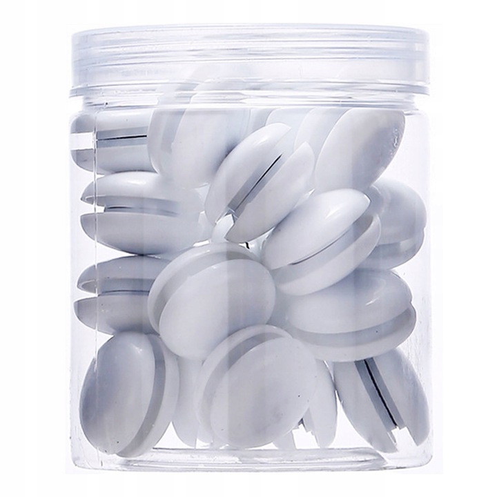 Magnesy na lodówkę do tablic okrągłe MOCNE białe z magnesem 20 mm 40