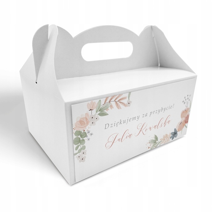 Pudełko na ciasto 10szt Personalizacja Podziękowanie 1 Komunia Święta WZORY