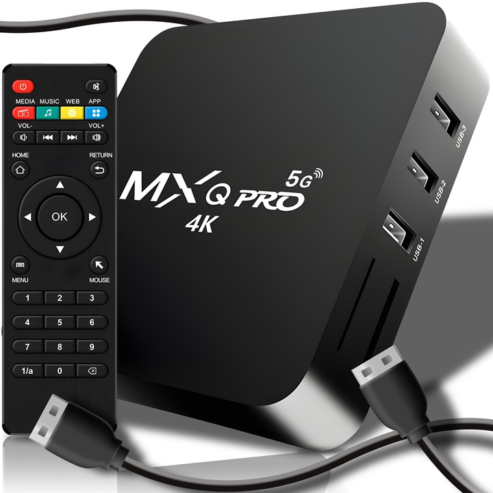 SMART TV BOX 8GB MXQ PRO 4K DEKODER Android 11.1 WIFI MULTIMEDIA +