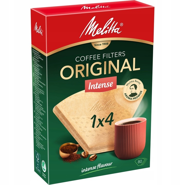 Filtry papierowe do kawy 1x4 Melitta ORIGINAL INTENSE, GOURMET 240szt,