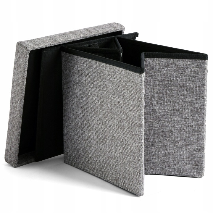 PUFA OTWIERANA SKŁADANA TAPICEROWANA SKRZYNIA POJEMNIK ZE SCHOWKIEM r.