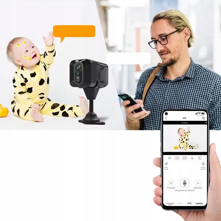 Mini kamera zewnętrzna kartę SIM zdalny podgląd żywo podczerwień 10