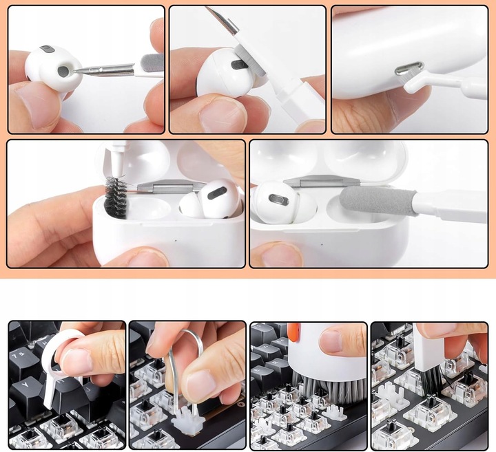 20w1 ZESTAW DO CZYSZCZENIA KLAWIATUR EKRANU SŁUCHAWEK AIRPODS IPAD IPHONE