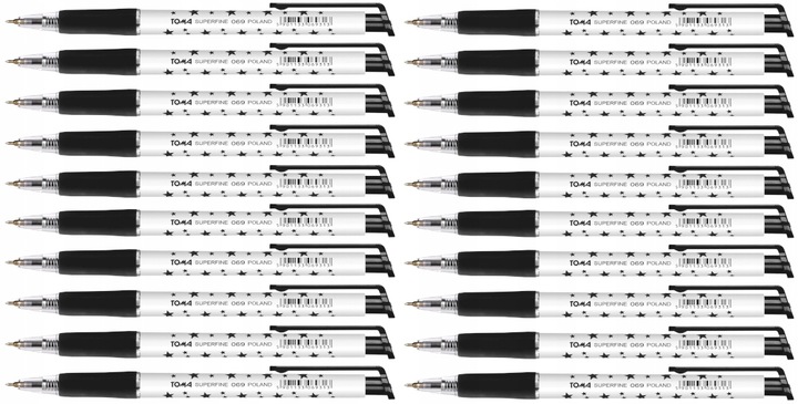 Długopis Automatyczny Toma Superfine 069 W Gwiazdki Czarny 20 Sztuk