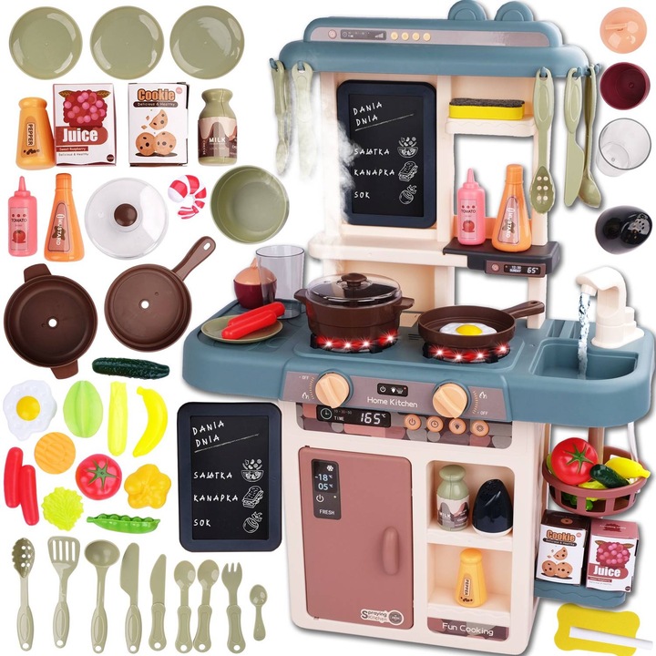 KUCHNIA DLA DZIECI KRAN PARA ŚWIATŁO DŹWIĘK funkcja wody 42 AKCESORIA