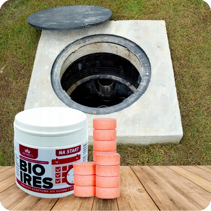 Bioires aktywator starter tabletki do oczyszczalni rozruch szamba 5w1