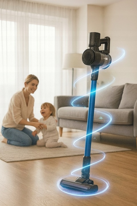 ODKURZACZ BEZPRZEWODOWY PIONOWY RĘCZNY 3w1 BEZWORKOWY ELEKTROSZCZOTKA