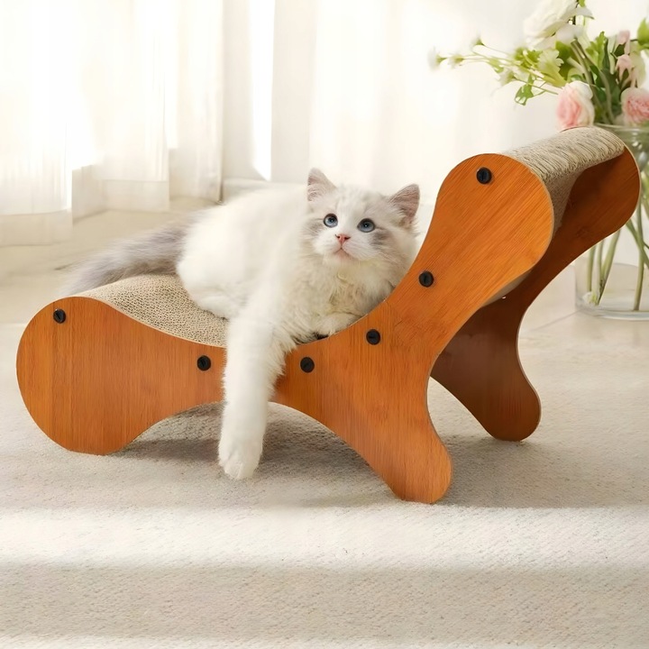 DRAPAK DLA KOTA LEŻAK LEGOWISKO TEKTUROWY KARTONOWY DUŻY NOWOCZESNY ZABAWKA