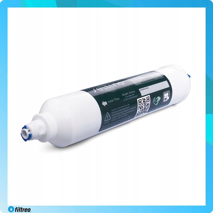 ZESTAW 4szt Filtr Wody do lodówki SIDE BY SIDE na wężyk ZAMIENNIK