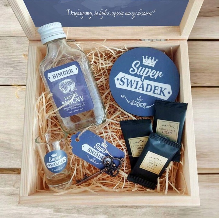 PODZIĘKOWANIE DLA ŚWIADKÓW BOX DLA ŚWIADKA I ŚWIADKOWEJ PREZENT DLA ŚWIADKA