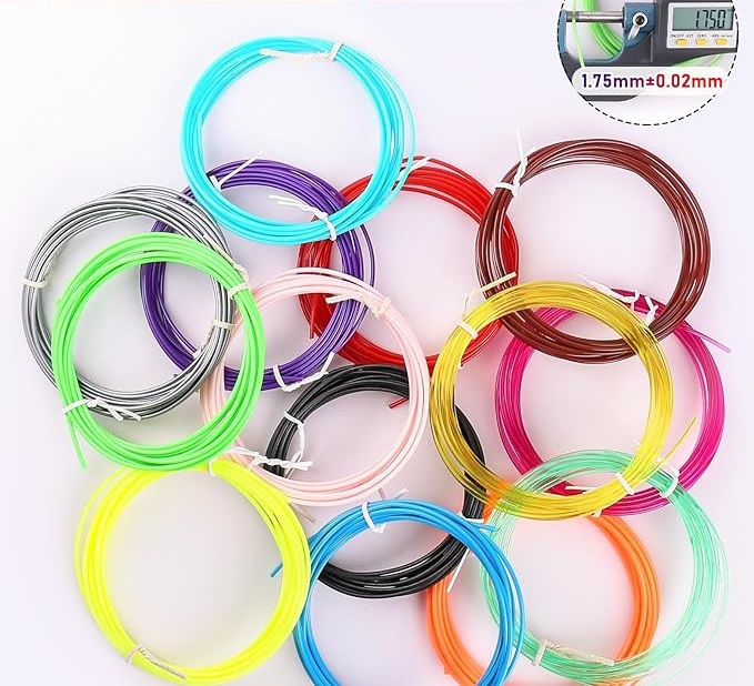 WKŁADY DO DŁUGOPISU GALAXIA PEN Filament PLA - ZESTAW 20 KOLORÓW MIX 100 m