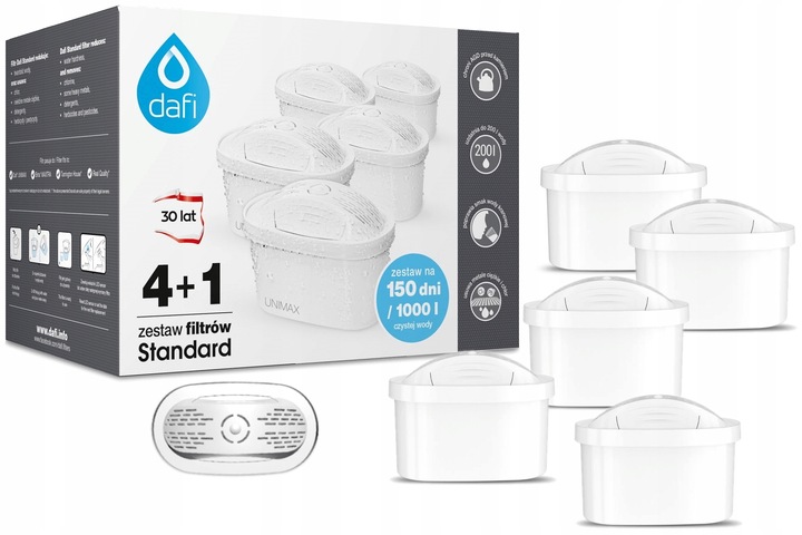 Wkład filtrujący / FILTR do wody Dafi Unimax Standard 5 sztuk