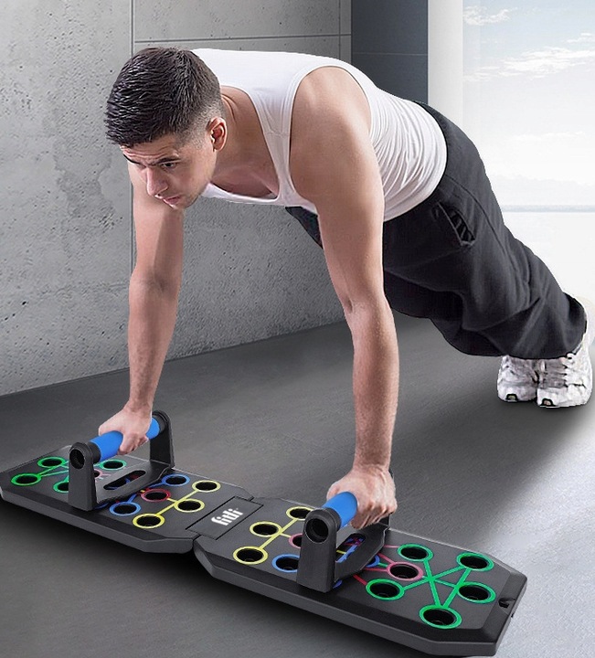 DESKA DO POMPEK PLATFORMA DO ĆWICZEŃ UCHWYTY WIELOFUNKCYJNA PUSH UP