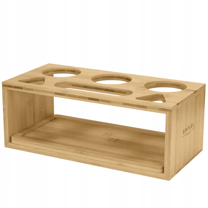 OCIEKACZ STOJAK BAMBUSOWY NA TRZY BUTELKI SPINEL SODA DO SATURATORA