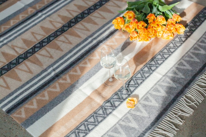 KOC Swiateczny WEŁNIANY cieply 100% wełna nowozelandzka 140x200