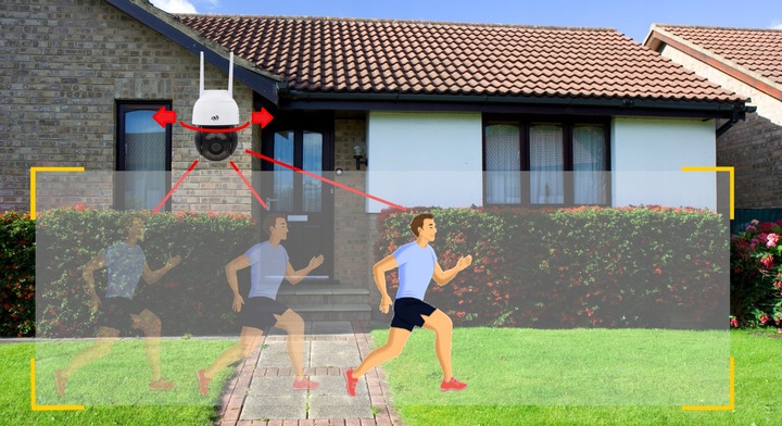 KAMERA WIFI ZEWNĘTRZNA OBROTOWA 5Mpx 4xZOOM ONVIF MIKROFON GŁOŚNIK DVS