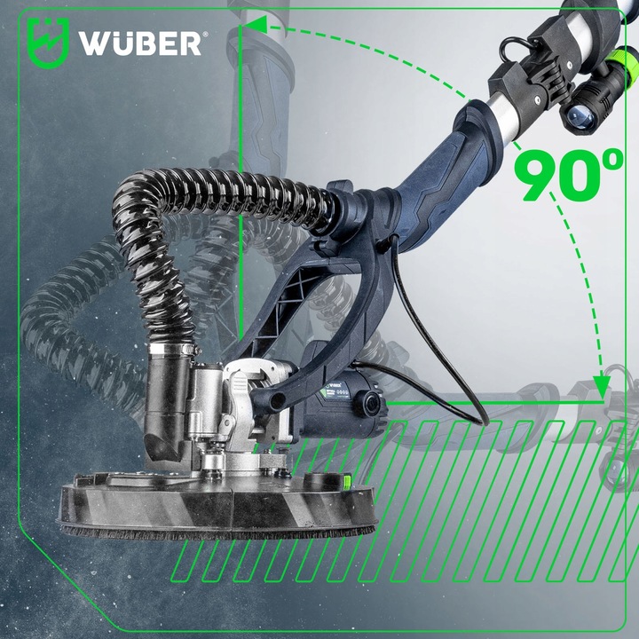 SZLIFIERKA ŻYRAFA DO GIPSU GŁADZI TYNKU LED DWIE GŁOWICE PAPIER X24