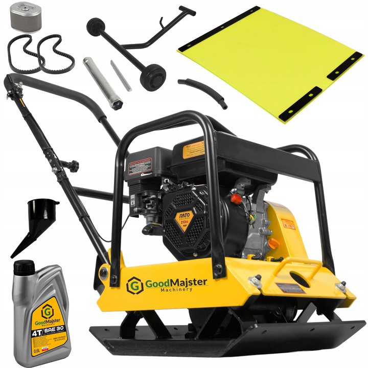 ZAGĘSZCZARKA gruntu UBIJAK GMM silnik RATO 7KM 98kg GoodMajster + MATA OLEJ