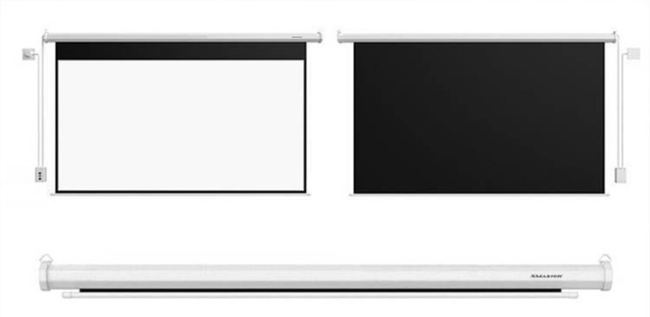 EKRAN PROJEKCYJNY ŚCIENNY RZUTNIKA ELEKTRYCZNY AUTOMATYCZNY PILOT 100