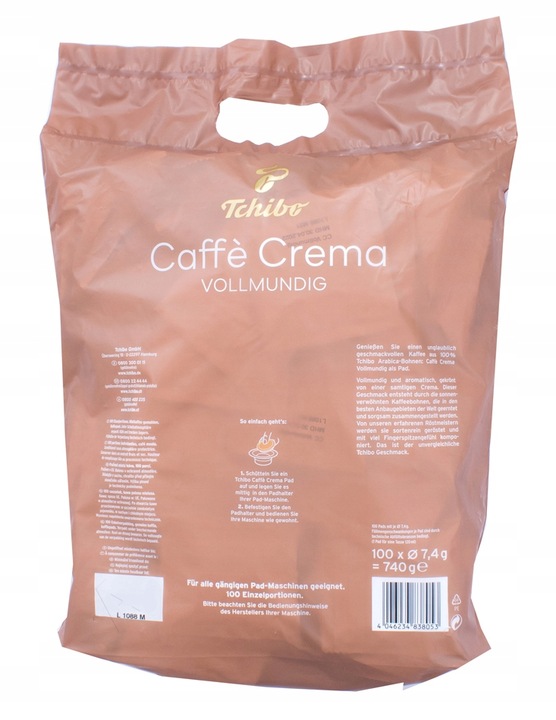 Kawa w saszetkach Tchibo do Senseo Caffe Crema Vollmundig Pads 100 szt