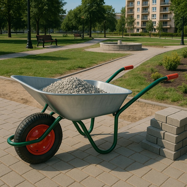 KOŁO KÓŁKO DO TACZKI WÓZKA MOCNE 260x85MM 3,00/4 Z DĘTKĄ POMPOWANE