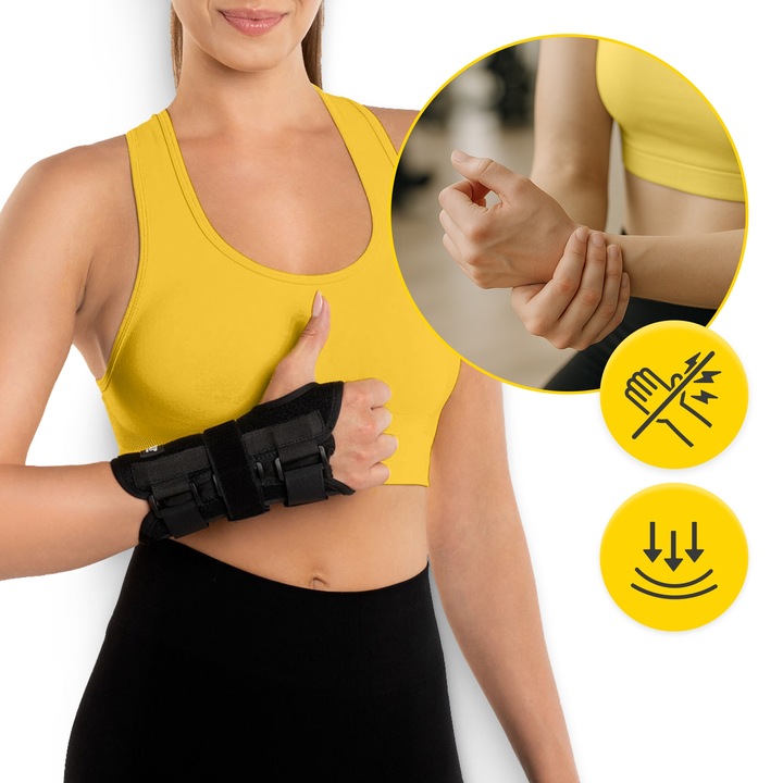 STABILIZATOR NADGARSTKA ORTEZA USZTYWNIAJĄCA SZYNA REGULOWANA LEKKA PRAWA