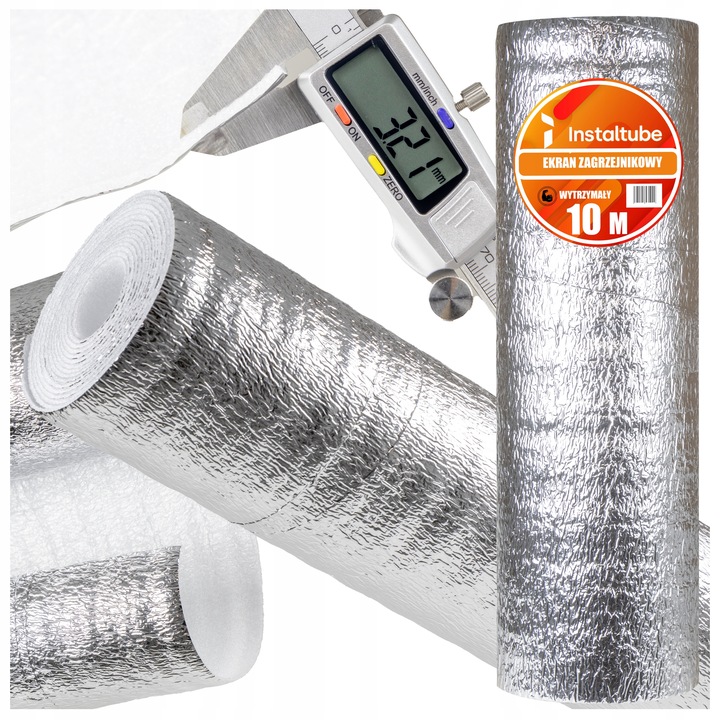 Ekran Zagrzejnikowy MATA ALUMINIOWA PIANKA 10m ODBIJAJĄCY CIEPŁO Izolacyjna