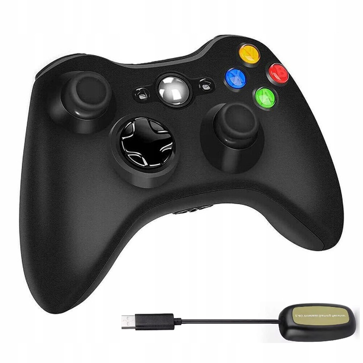 PAD do PC XBOX 360 BEZPRZEWODOWY KONTROLER + ODBIORNIK USB CZARNY