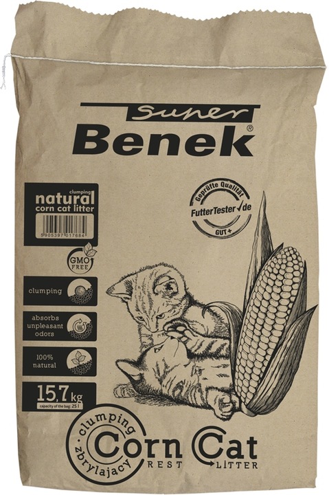 Super Benek Corn Cat 25L Classic Naturalny