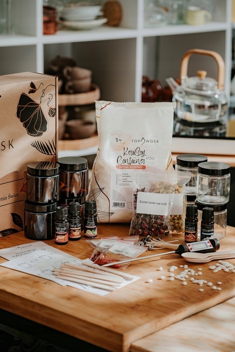 Zestaw do robienia wyrobu świec sojowych DUŻY idealny na PREZENT