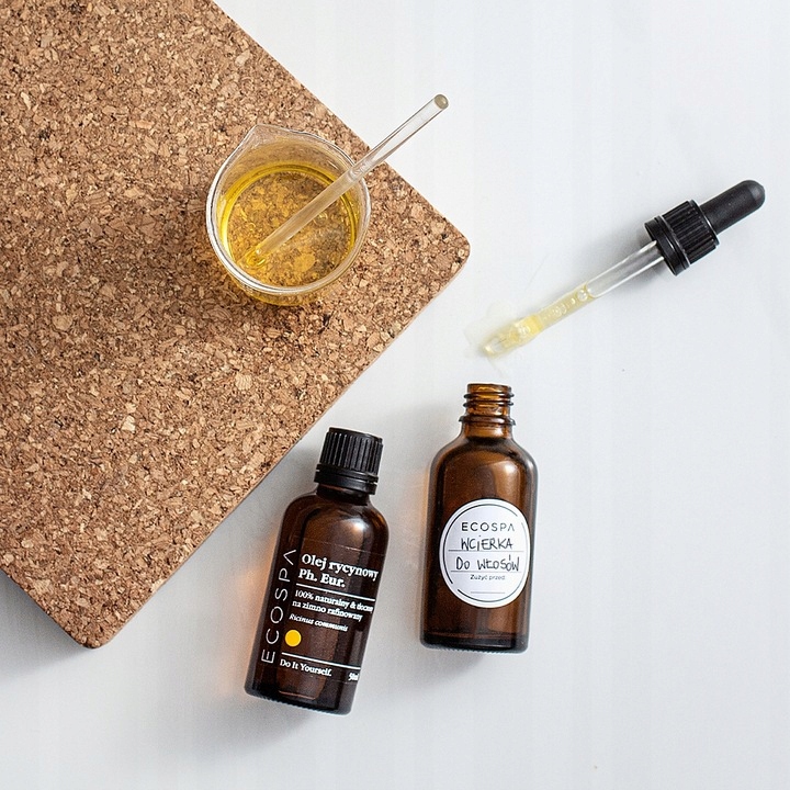 NATURALNY OLEJ RYCYNOWY NIERAFINOWANY TWARZ WŁOSY BRWI RZĘSY 100 ML ECOSPA