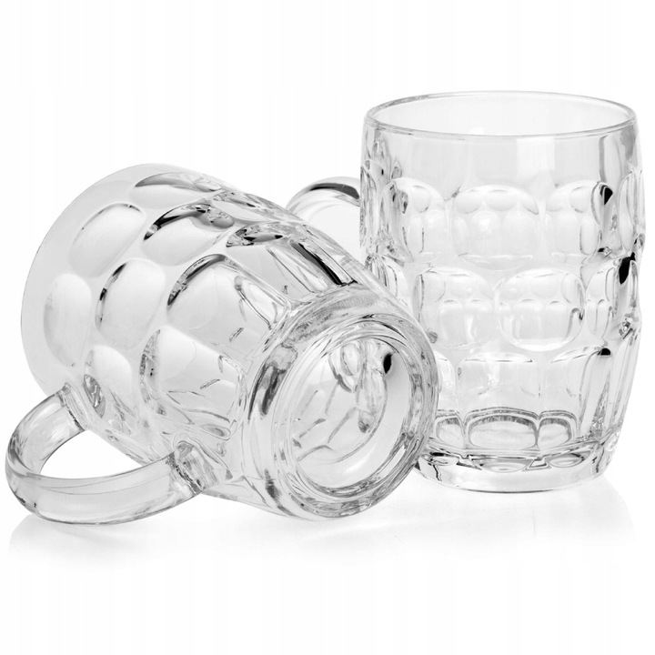 KUFLE DO PIWA 540 ML Z UCHEM SZKLANY KUFEL WYSOKI ZESTAW 6 SZTUK