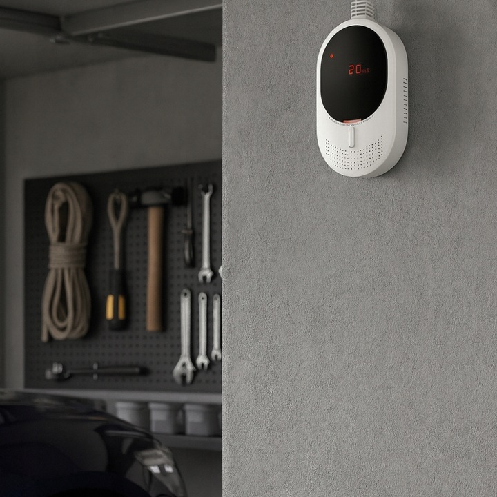 Czujnik Detektor Tlenku Węgla Czadu Gazu CERTYFIKOWANY LCD z WIFI