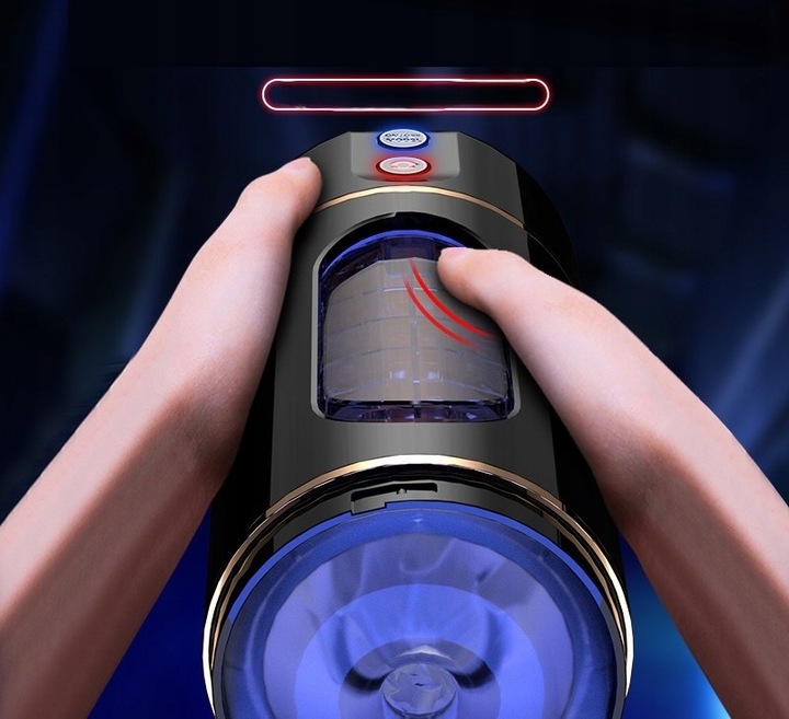 AUTOMATYCZNY MASTURBATOR MĘSKI Z EFEKTEM SSANIA ,10 WIBRACJI ZE