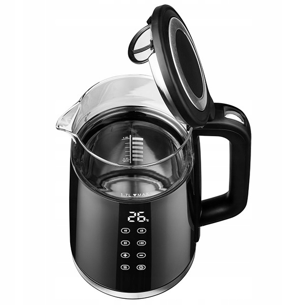 CZAJNIK ELEKTRYCZNY BEZPRZEWODOWY 1,7l 2200W SZKLANY REGULACJA