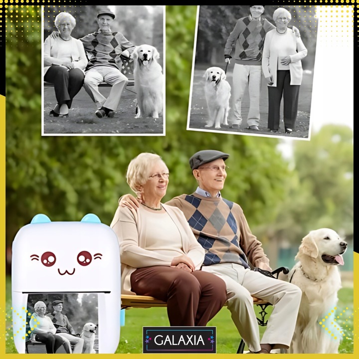 Mini Drukarka Termiczna DRUKUŚ ORYGINALNY Do Zdjęć Przenośna + 11 ROLEK