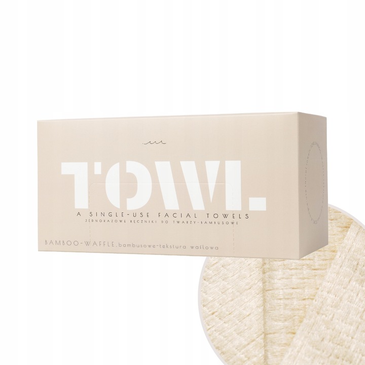 BAMBUSOWE JEDNORAZOWE RĘCZNIKI DO TWARZY 80 szt. - TOWL BAMBOO