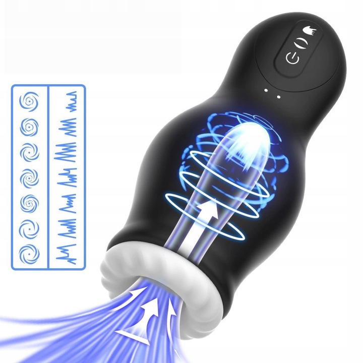 AUTOMATYCZNY MASTURBATOR MĘSKI SSĄCO WIBRUJĄCY DLA MĘŻCZYZN POSUWISTY FILKU