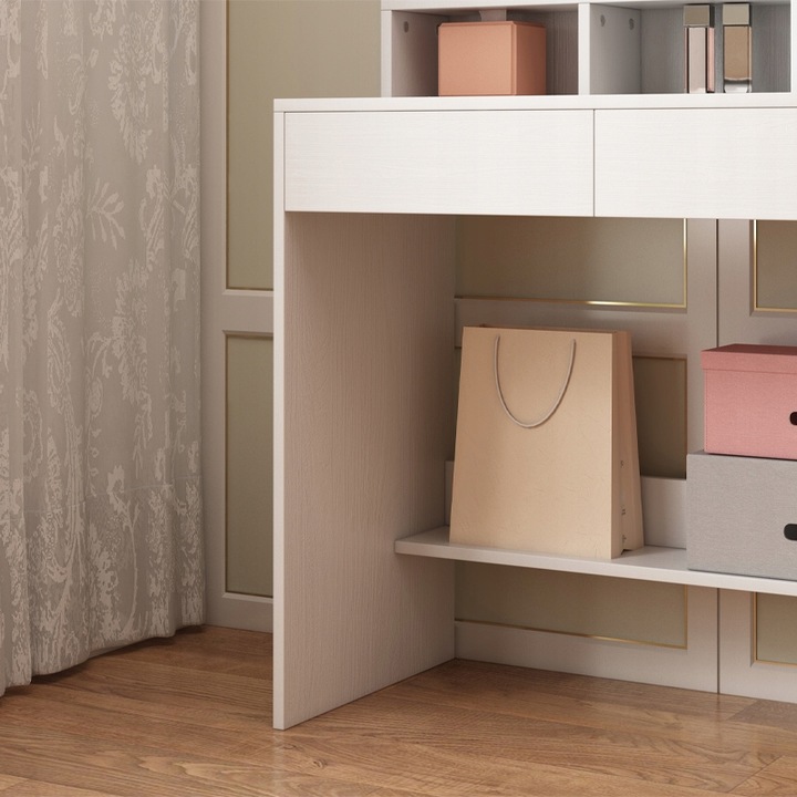 TOALETKA DO MAKIJAŻU WIZAŻU KOSMETYCZNA Z LUSTREM LED NOWOCZESNA LOFT